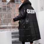 Płaszcz długi puchowy MC Queen czarny