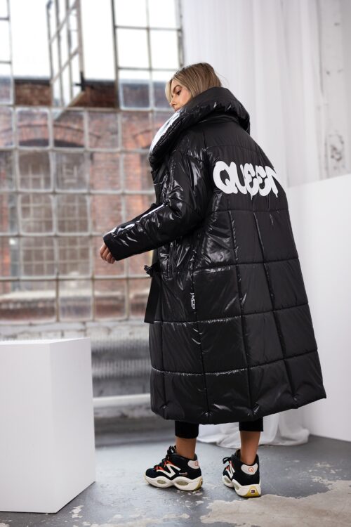 Płaszcz długi puchowy MC Queen czarny