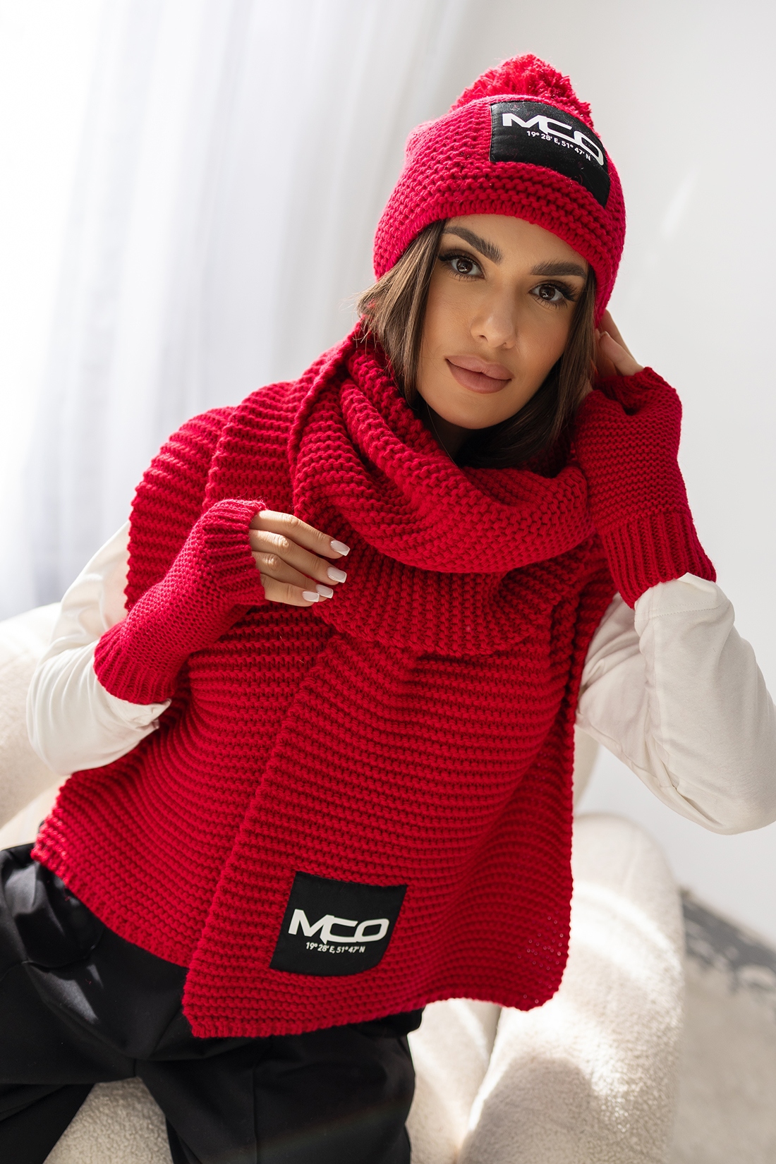 Komplet zimowy 3- częściowy MC Wint czerwony