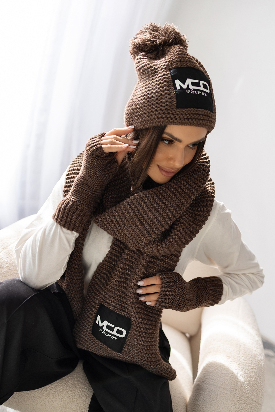 Komplet zimowy 3- częściowy MC Wint brązowy