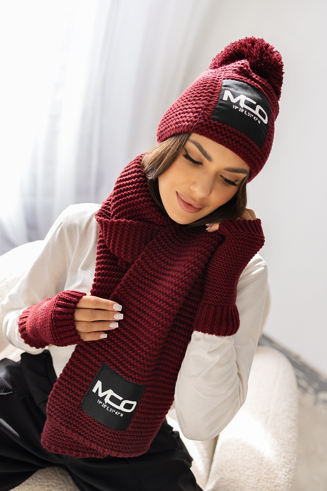 Komplet zimowy 3- częściowy MC Wint bordowy