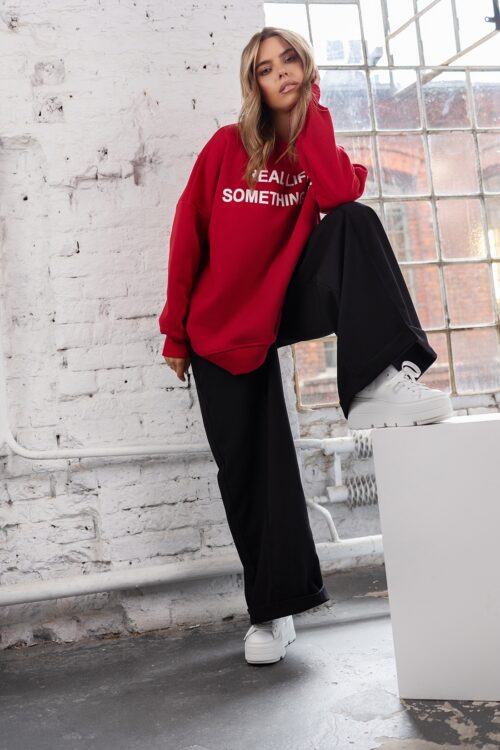Bluza oversize MC RealLife czerwona