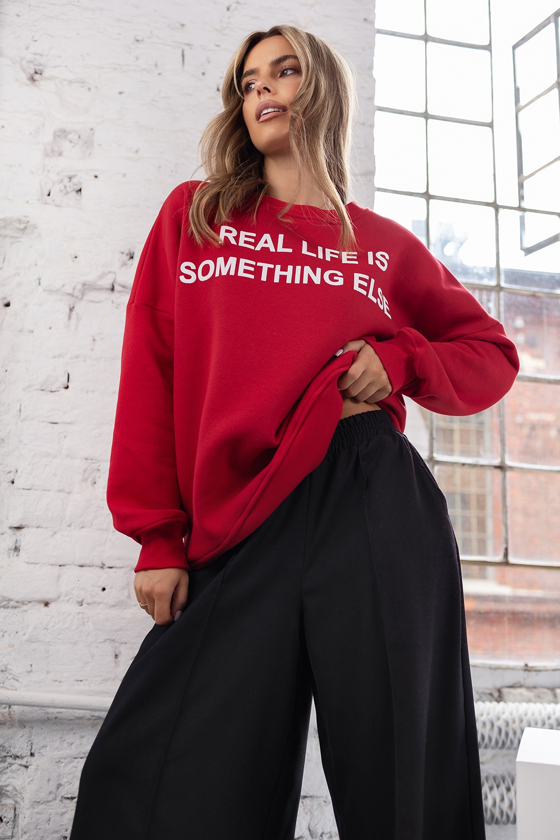 Bluza oversize MC RealLife czerwona