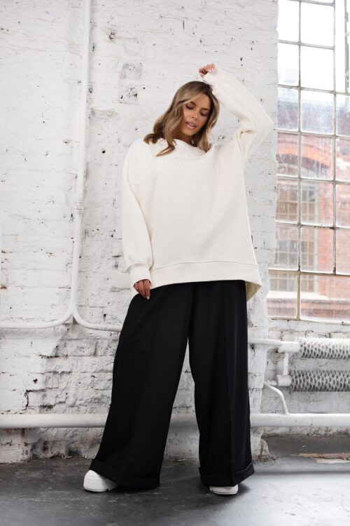 Bluza oversize MC RealLife kremowa