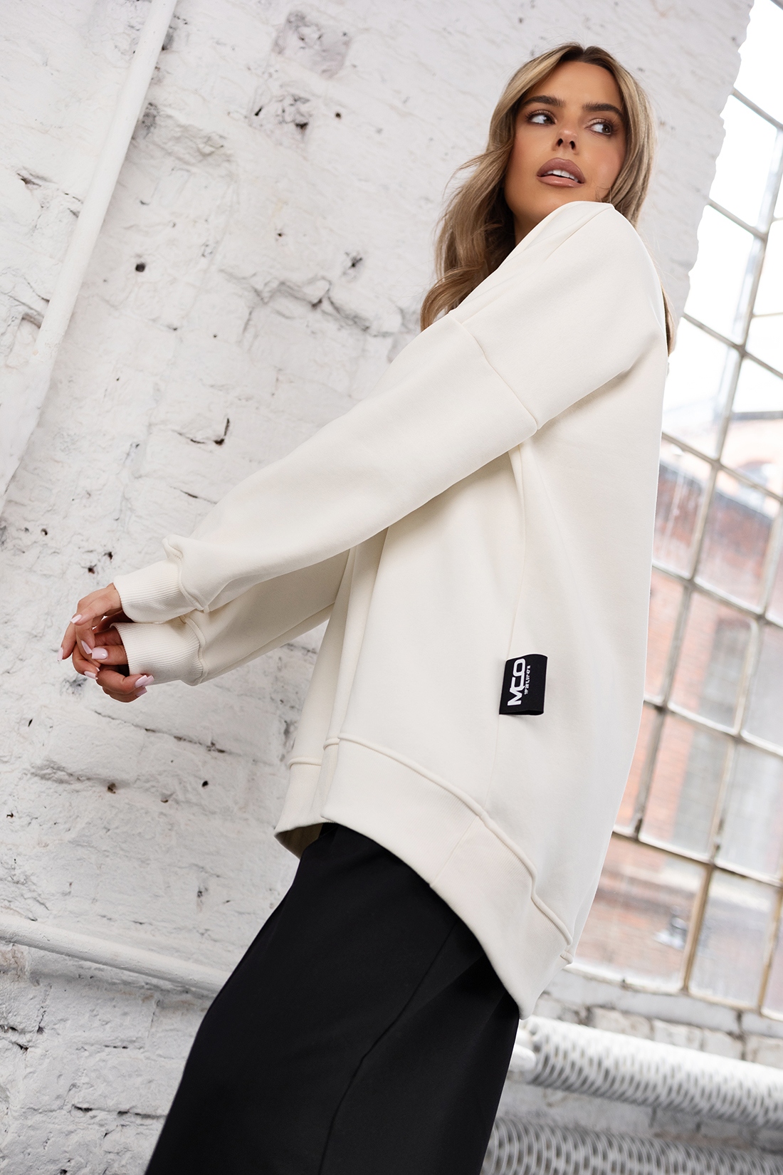 Bluza oversize MC RealLife kremowa