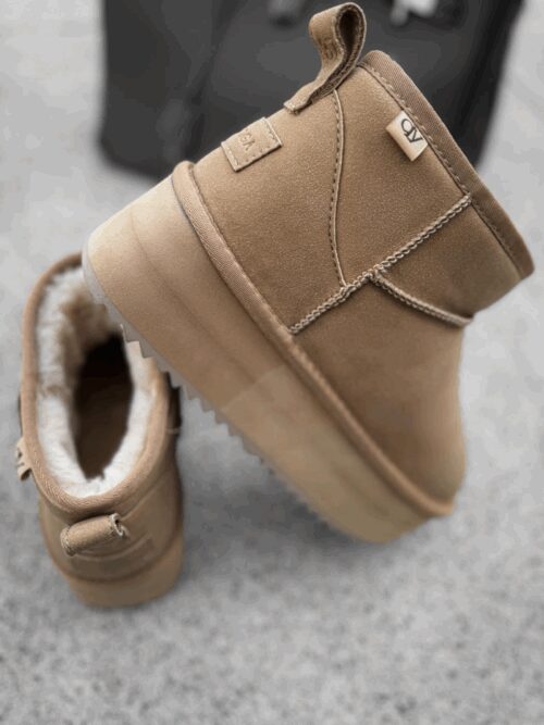 PRZEDSPRZEDAŻ Botki śniegowce MISTIC OLAVOGA beżowe