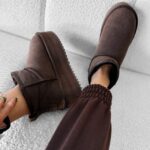 PRZEDSPRZEDAŻ Botki śniegowce MISTIC OLAVOGA czekoladowe