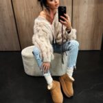 PRZEDSPRZEDAŻ Botki śniegowce MISTIC OLAVOGA karmelowe