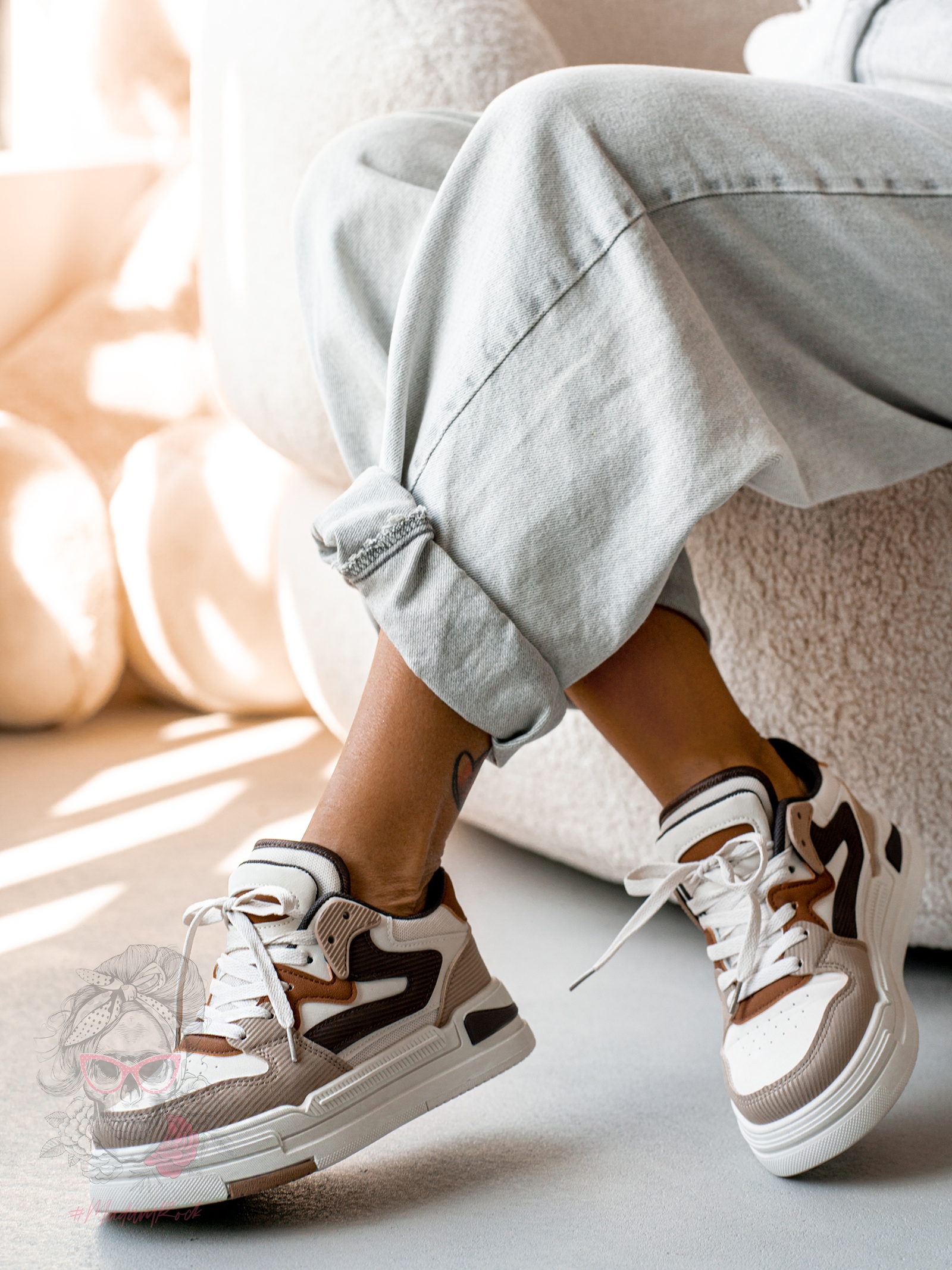 Buty sportowe Madam Tuff brązowe