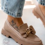 Mokasyny z misiem Madam Bobi cappuccino