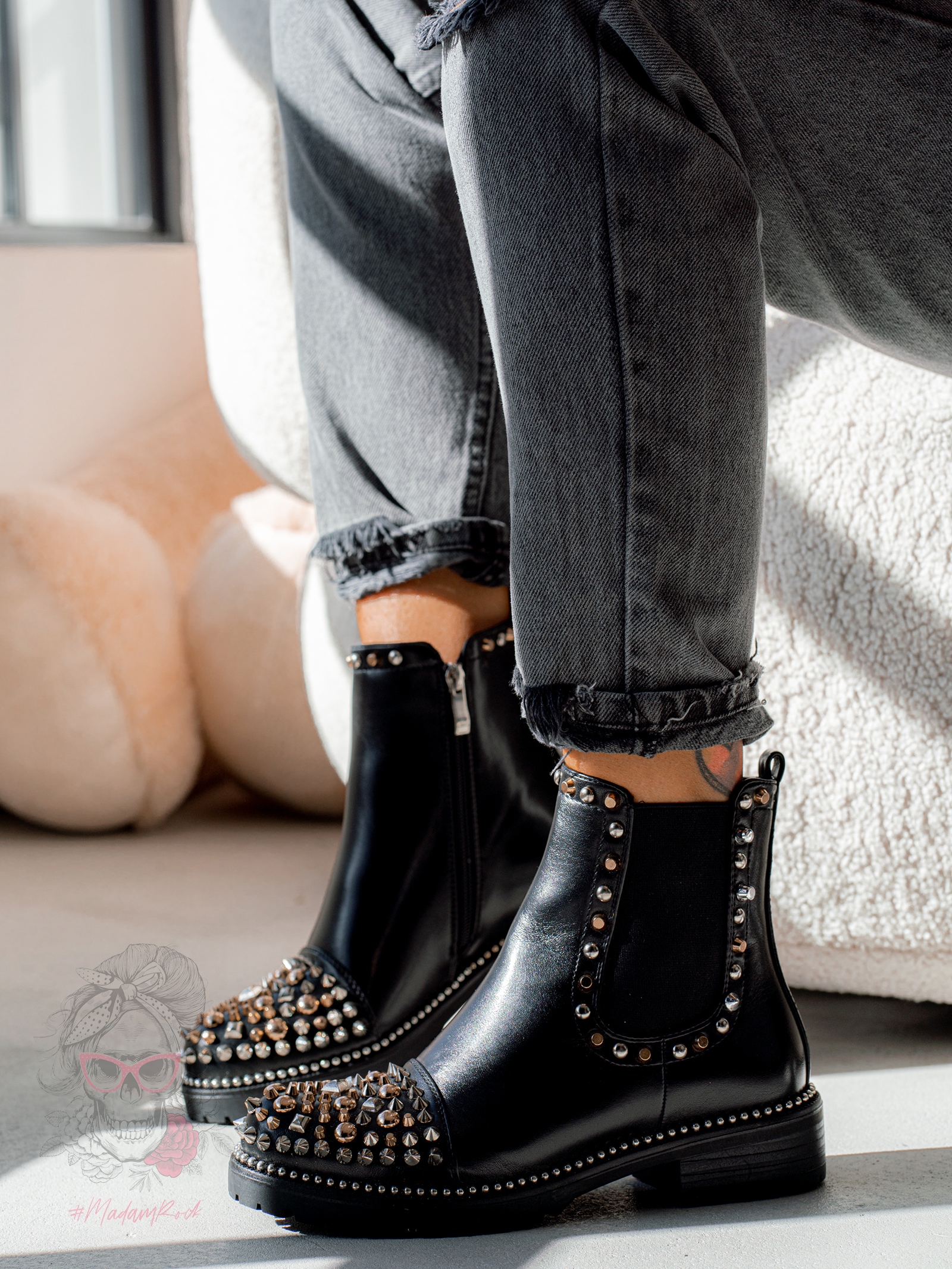 Botki sztyblety Rock Obava czarne