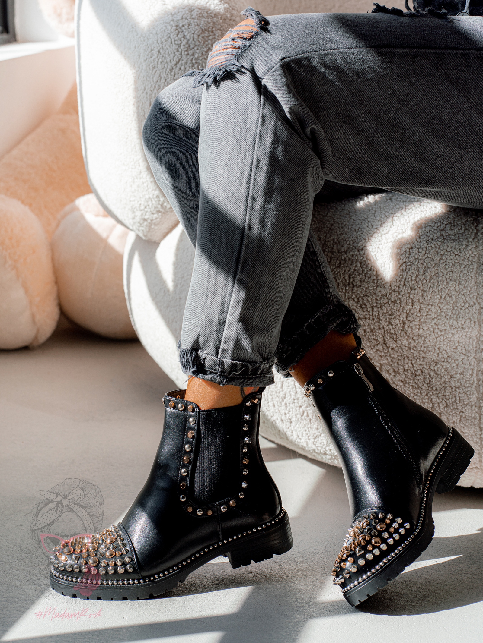 Botki sztyblety Rock Obava czarne