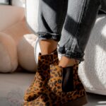 Botki damskie Madam Pelle panterka