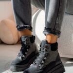 Botki trapery Madam Plum czarne