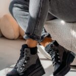 Botki trapery Madam Plum czarne