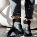 Botki trapery Madam Plum czarne