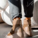 Botki trapery Madam Plum beżowe