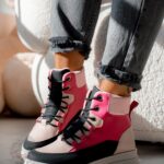 Botki trapery Madam Plum różowe