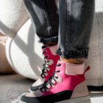 Botki trapery Madam Plum różowe