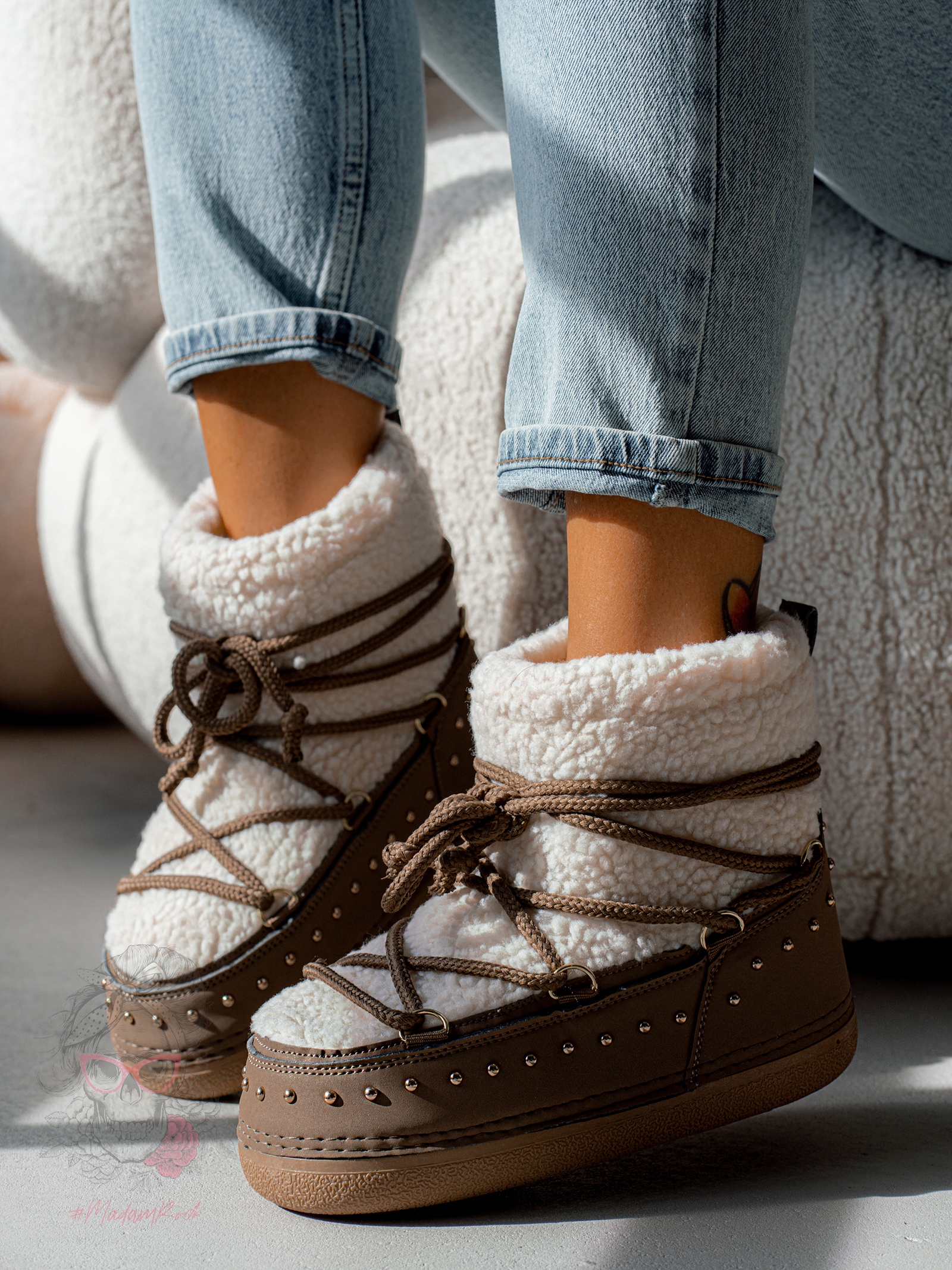 Śniegowce z barankiem Rock Cloe khaki