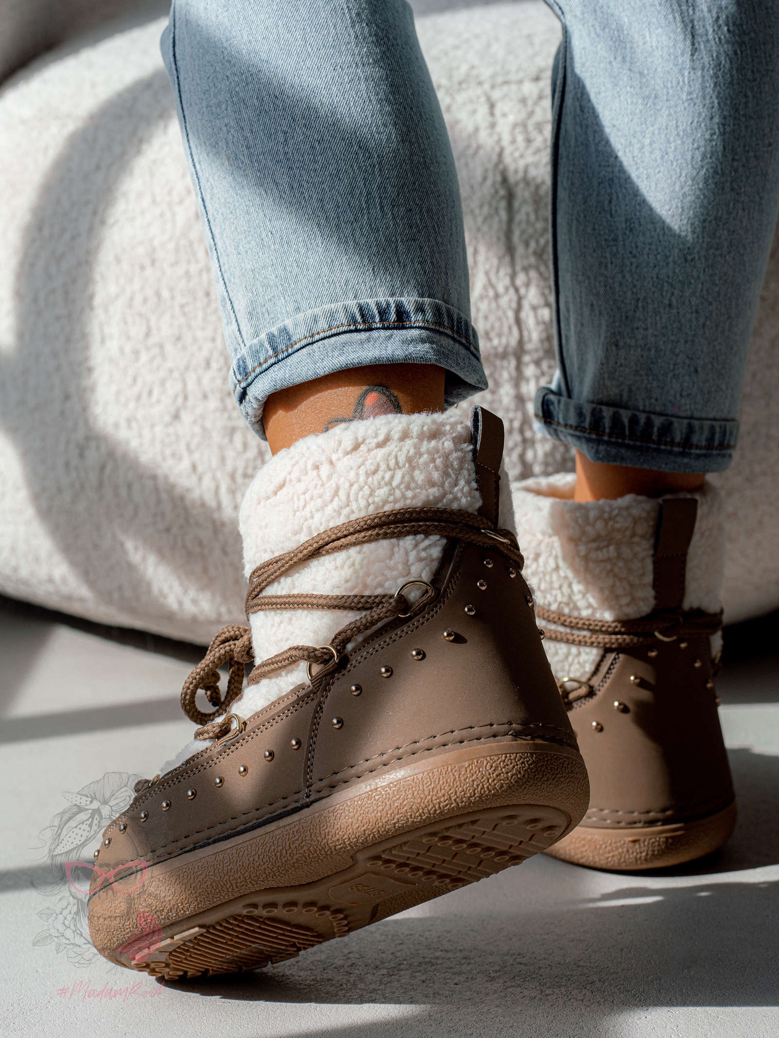 Śniegowce z barankiem Rock Cloe khaki