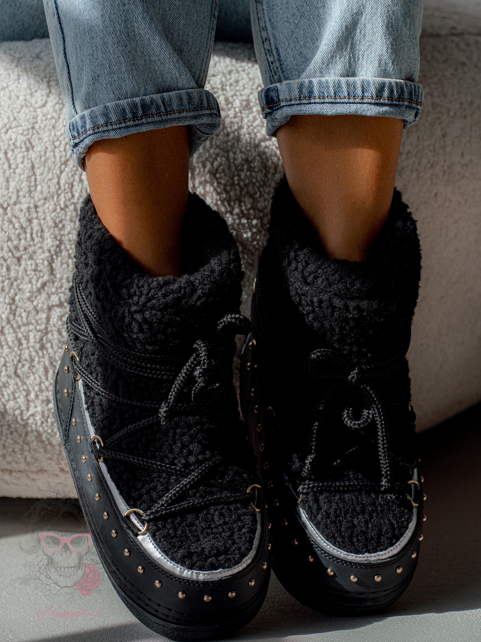 Śniegowce z barankiem Rock Cloe czarne