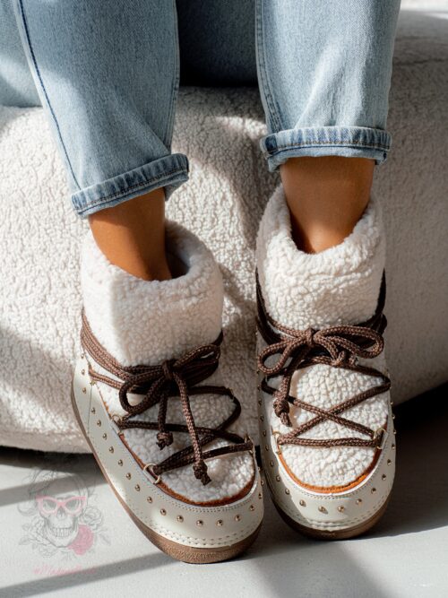 Śniegowce z barankiem Rock Cloe beżowe