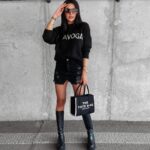 Sweter oversize logowany Coffee Ola Voga czarny