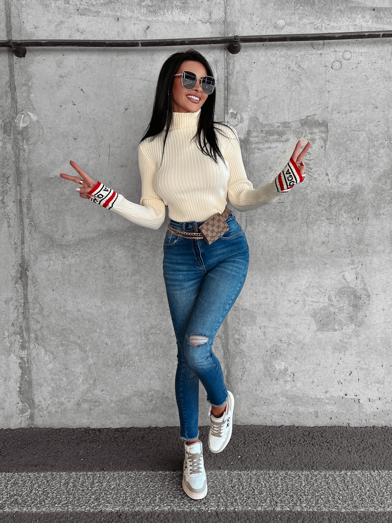 Spodnie jeansowe slim fit Buena Ola Voga niebieskie Spodnie jeansowe slim fit Buena Ola Voga niebieskie