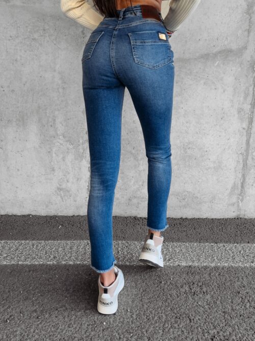 Spodnie jeansowe slim fit Buena Ola Voga niebieskie