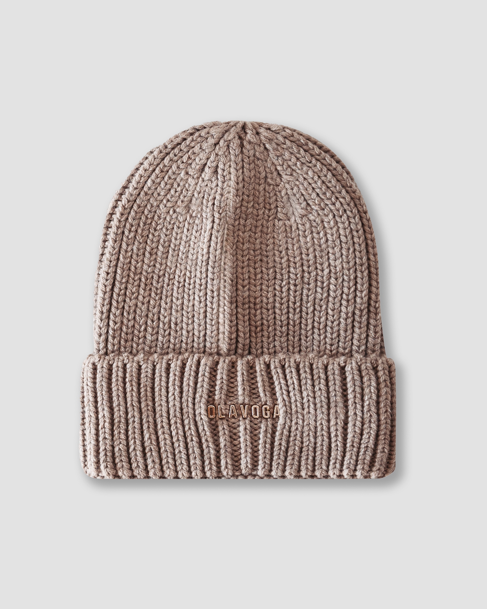 Czapka beanie prążkowana Cyndi Ola Voga beżowa