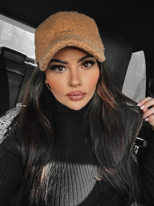 Czapka z daszkiem baranek Deano Ola Voga karmelowa