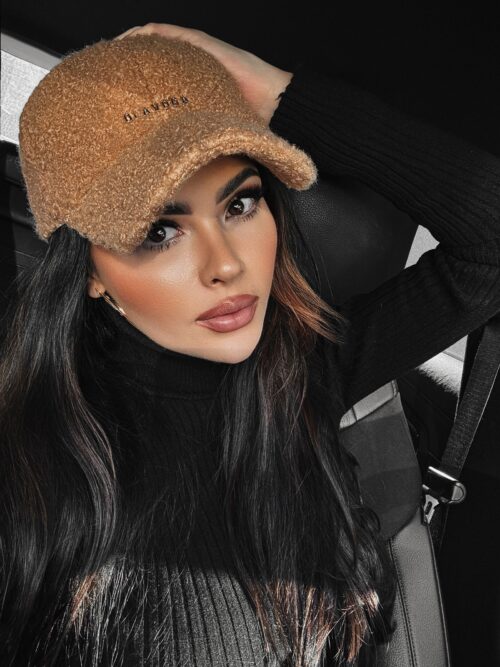 Czapka z daszkiem baranek Deano Ola Voga karmelowa