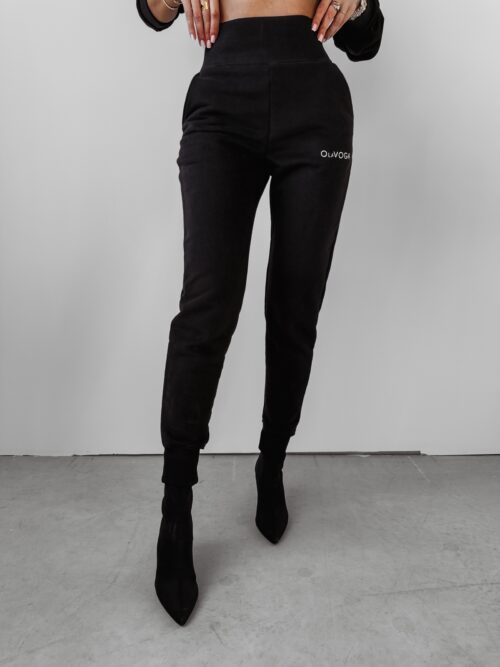 Spodnie dresowe z gumą PRIMA OLAVOGA czarne