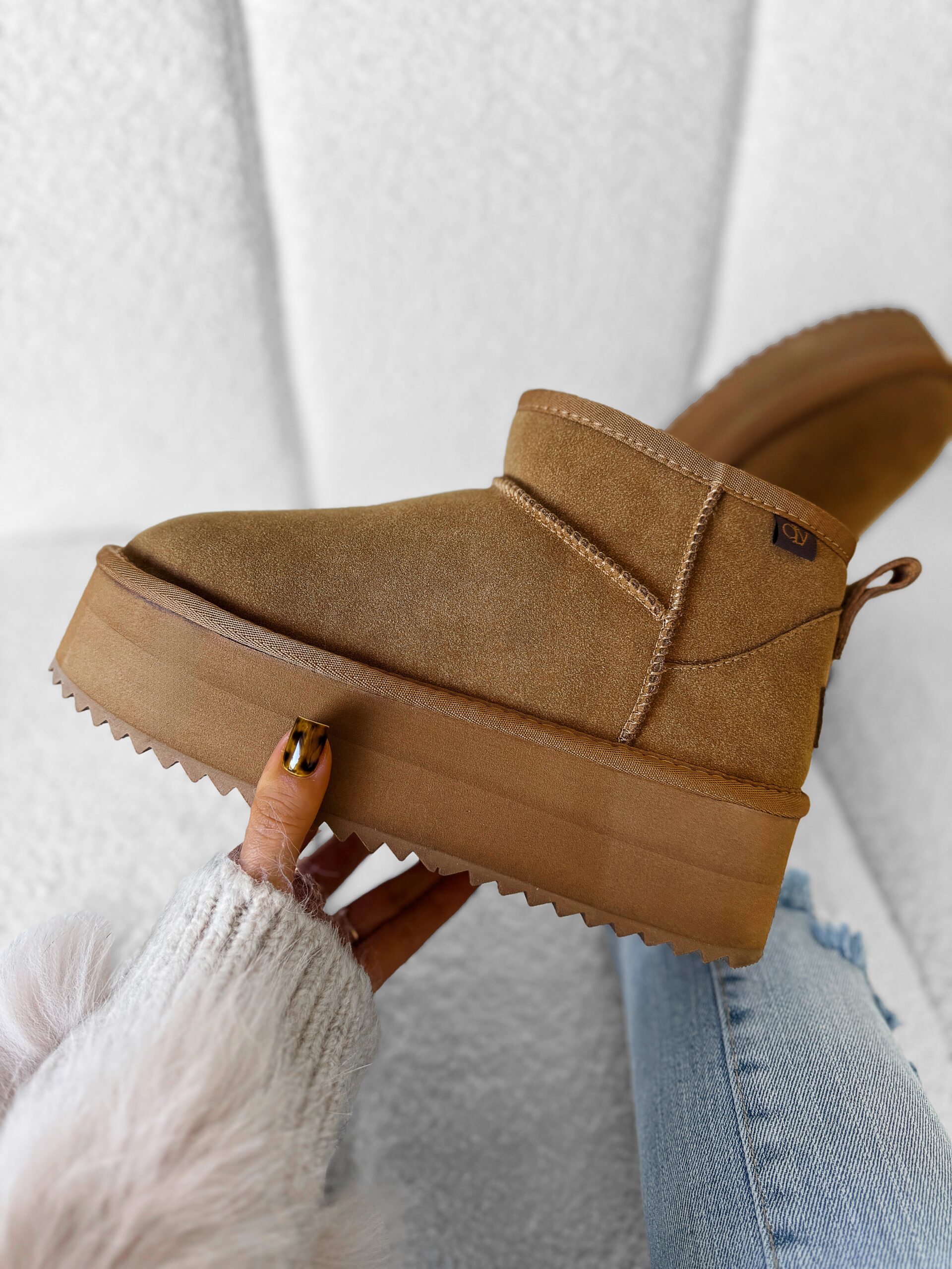 Botki śniegowce MISTIC OLAVOGA karmelowe