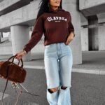 Bluza z kapturem MAKI OLAVOGA czekolada