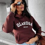 Bluza z kapturem MAKI OLAVOGA czekolada