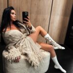 Skarpetki damskie za kostkę MASOKI OLAVOGA ecru-beż