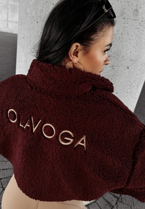 Bluza z baranka PERCHA OLAVOGA brązowa