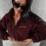 Bluza z baranka PERCHA OLAVOGA brązowa