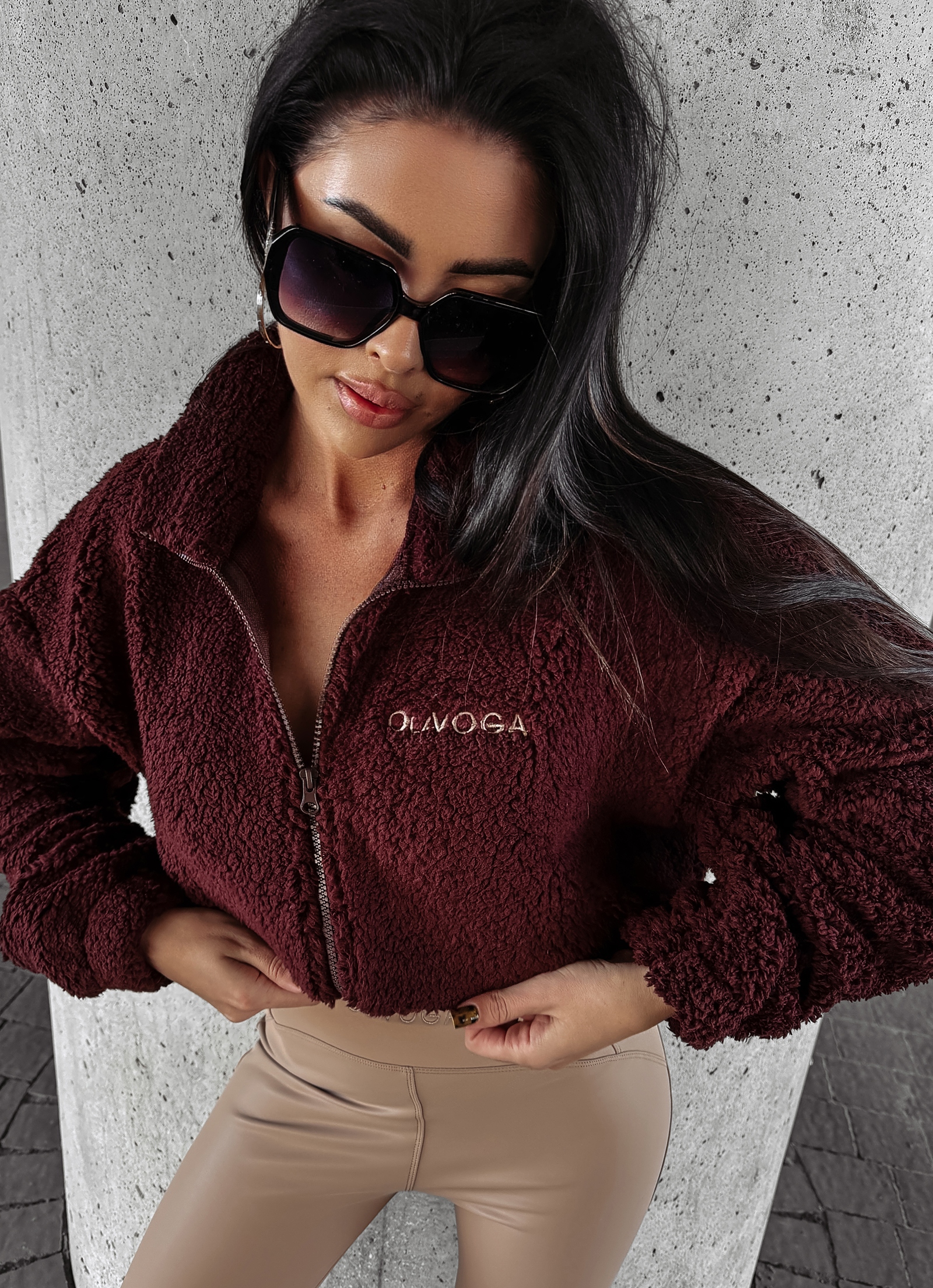 Bluza z baranka PERCHA OLAVOGA brązowa Bluza z baranka PERCHA OLAVOGA brązowa