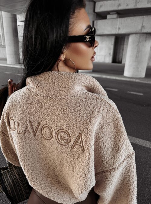 Bluza z baranka PERCHA OLAVOGA beżowa