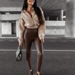 Bluza z baranka PERCHA OLAVOGA beżowa