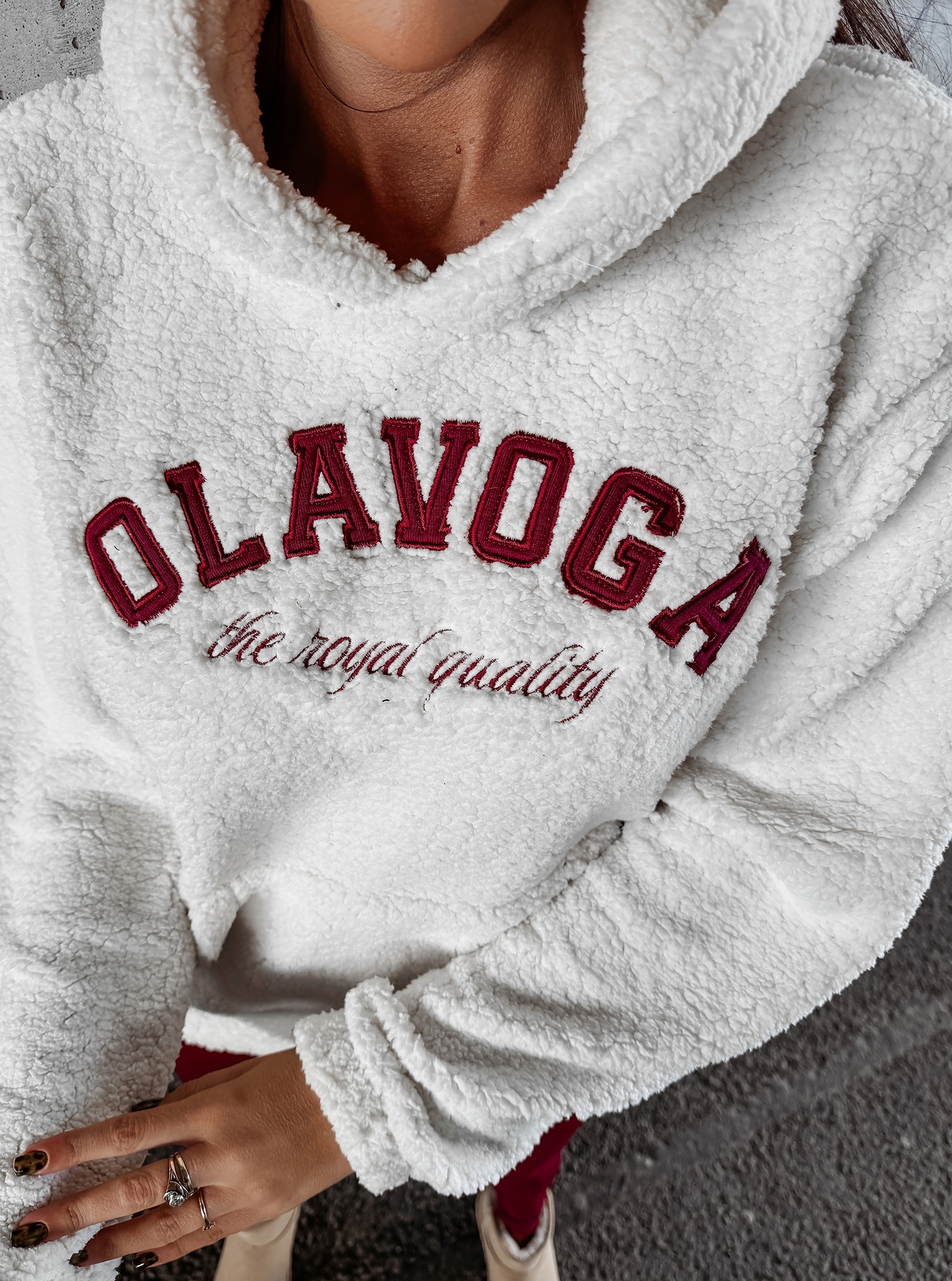 Bluza hoodie SAGADA OLAVOGA ecru