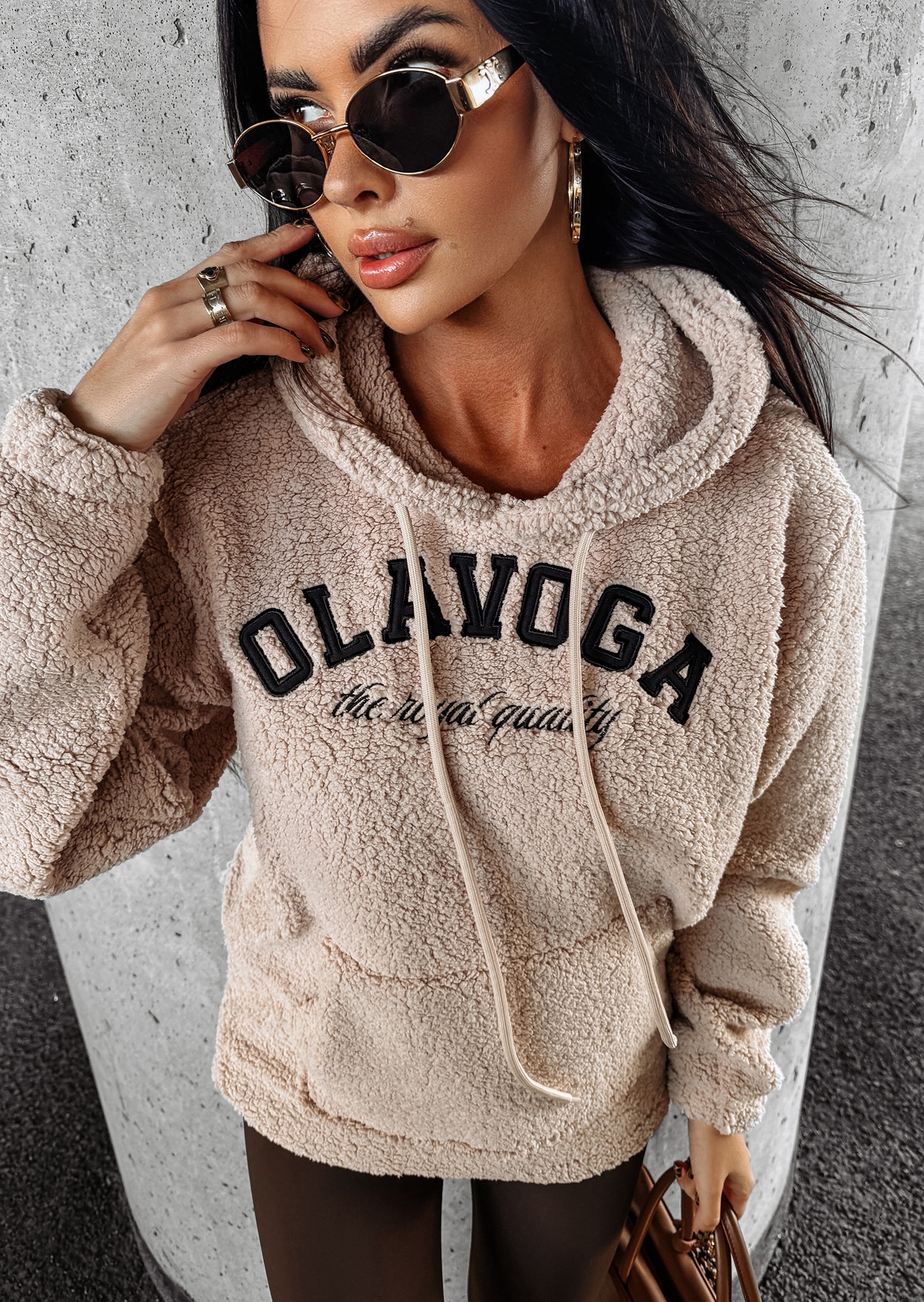 Bluza hoodie SAGADA OLAVOGA beżowa