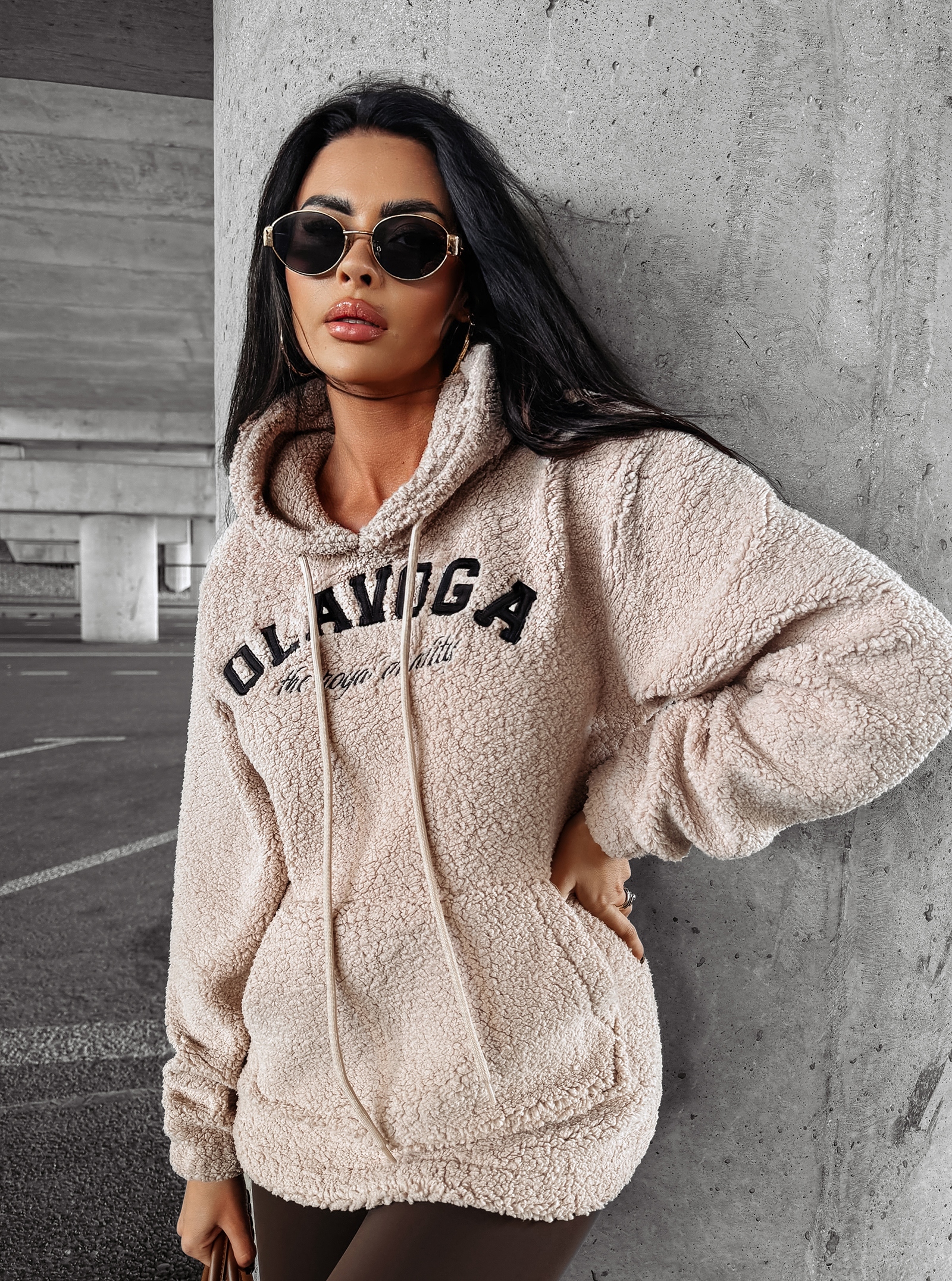 Bluza hoodie SAGADA OLAVOGA beżowa