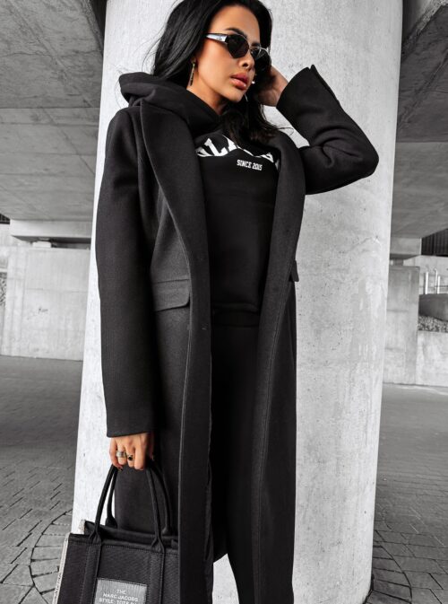 Płaszcz casualowy PRIMO OLAVOGA czarny