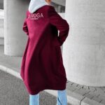 Płaszcz casualowy PRIMO OLAVOGA bordowy