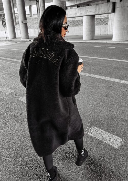 Płaszcz pluszowy SIPI OLAVOGA czarny