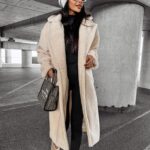 Płaszcz pluszowy SIPI OLAVOGA beżowy